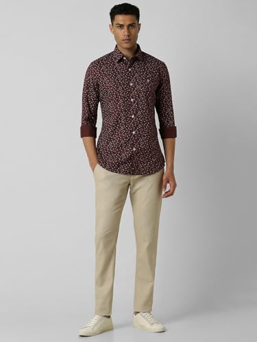 Image of Van Heusen Casual Printed Shirt for Men| Premium Cotton| Full Sleeves| Slim Fit |Breathable Fabric