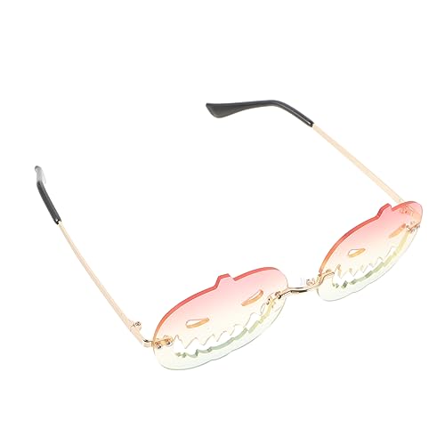 SHERCHPRY 1 Pair Pumpkin Shaped Sunglasses for Halloween Funky Eyewear for Parties Cosplay Lightweight Frame UV Protection Unique Fashion Accessory for Men Women
