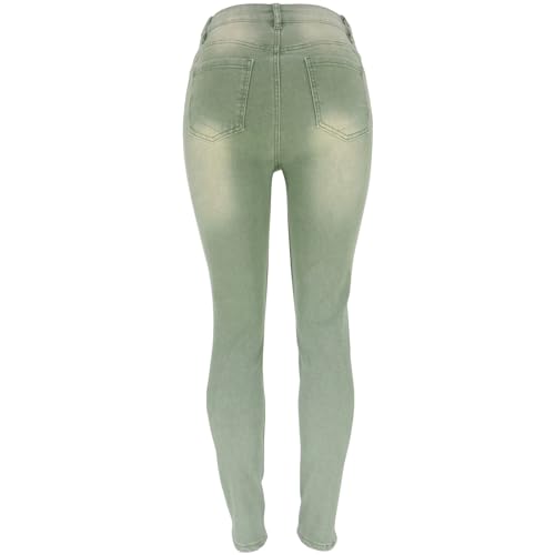 Pantalones vaqueros de mujer elásticos pitillo sexy levantamiento glúteos 6