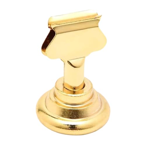 LOVIVER Porte-cartes léger, sur pied, pince à menu, porte-numéros de table pour fête d'anniversaire ou bureau, or