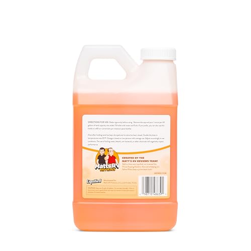 Image of Liquified RV Toilet Treatment - Black Holding Tank Digester - Orange Scent - Matts RV Reviews (Orange, 64oz)