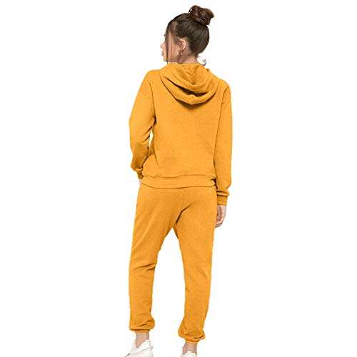 Image of Women's Tracksuit /Sweatshirt + Pant Set Mustard