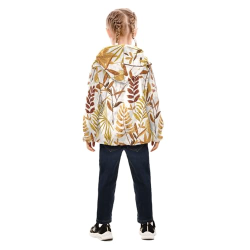 OTVEE Fall and Autumn Leaves Kids Hoodie Jacket Fall Spring Full Zip Warm Outwear Coat4