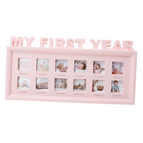 Hemoton Baby Growth Memories Picture Frame 12 Month Milestone Frame Elegant No Odor