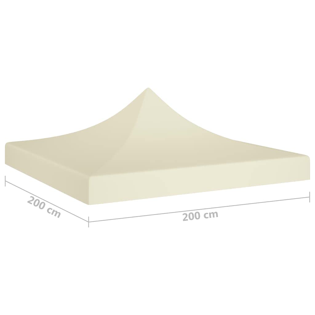 Pawilon ogrodowy, uniwersalny dach przeciwsłoneczny, dach zapasowy, dach imprezowy, 2 x 2 m, kremowy, 270 g/m²