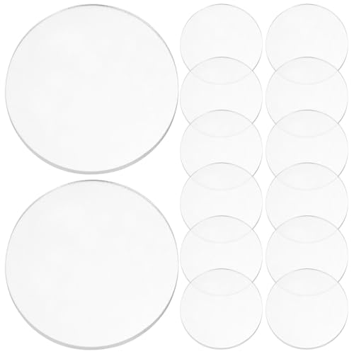 Zerodeko Acryliques Transparentes Rondes Acrylique Vierge 20 Feuilles 20pcs Résistant la Déformation Facile à Transporter pour Exposer Œuvres et Photos