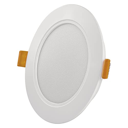 EMOS LED Panel 9 W, runde 900 lm Deckenleuchte, Einbauleuchte mit Durchmesser 12 cm, Neutralweiß 4000 K, inkl. LED-Treiber, extra flach, Einbautiefe 2,6 cm, Weiß