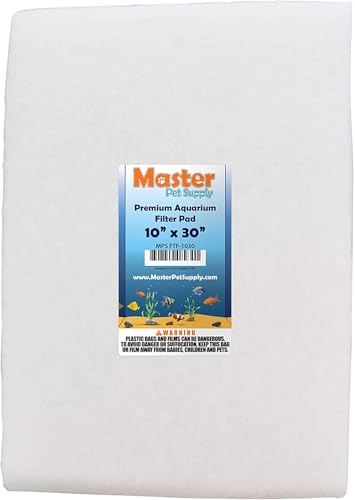 Image of Penn-PLAX Poly Fiber Aquarium Filter Media Pad - Easy to Cut into Any Size Your Filter Requires - 30 inch x 18 inch (Pack of 2)