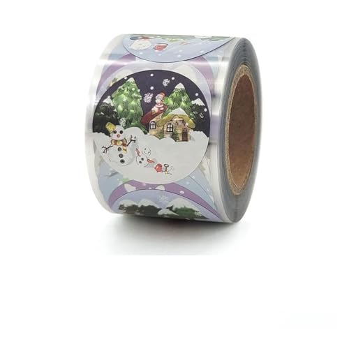 かわいい雪だるまとヘラジカのラベル ステッカー デカール 子供用 DIY スーツケース文具