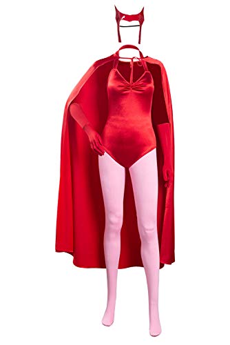 Disfraz de bruja escarlata para mujer, disfraz de Wanda Maximoff, disfraz de bruja roja para...