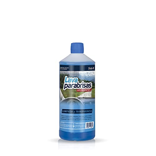 Sisbrill Lavaparabrisas Concentrado para 5 depósitos - El usuario pone el agua - Anti lluvia y Repelente - 1 Litro Cover