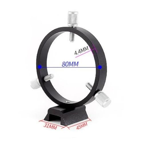 Accesorios para telescopios astronómicos juego de anillos guía de 80 mm de tres puntos 2