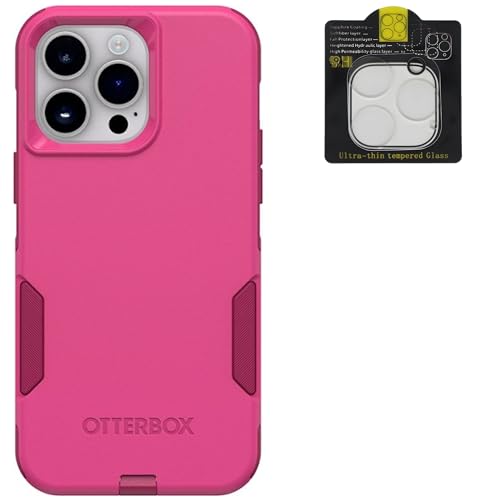 Coque iPhone 14 Pro Max OtterBox Commuter rose avec protection d'objectif robuste