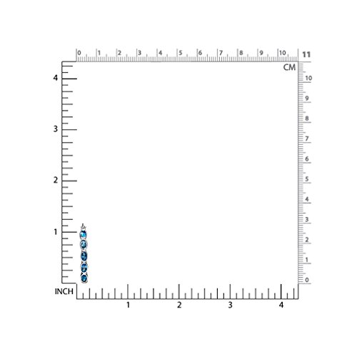 Silvershake 3.2Ct. 5 Stone Genuine London Blue Topaz White Gold Plated 925 Sterling Silver Hoop Earrings #TOP1