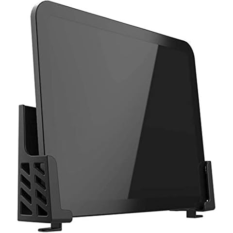 Adhesive Rack Wall Mount Universal Dock for Tablet Smartphone eReader Remote Control Holder Stick on Wall,Fits for iPad Samsung Google Surface, 3M Adhesive or Screws Installation Available,Black Cover