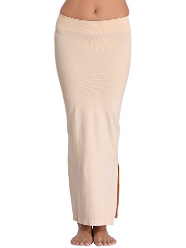 Image of Clovia Women's Petticoat Style Saree Shapewear with Side Slit in Violet