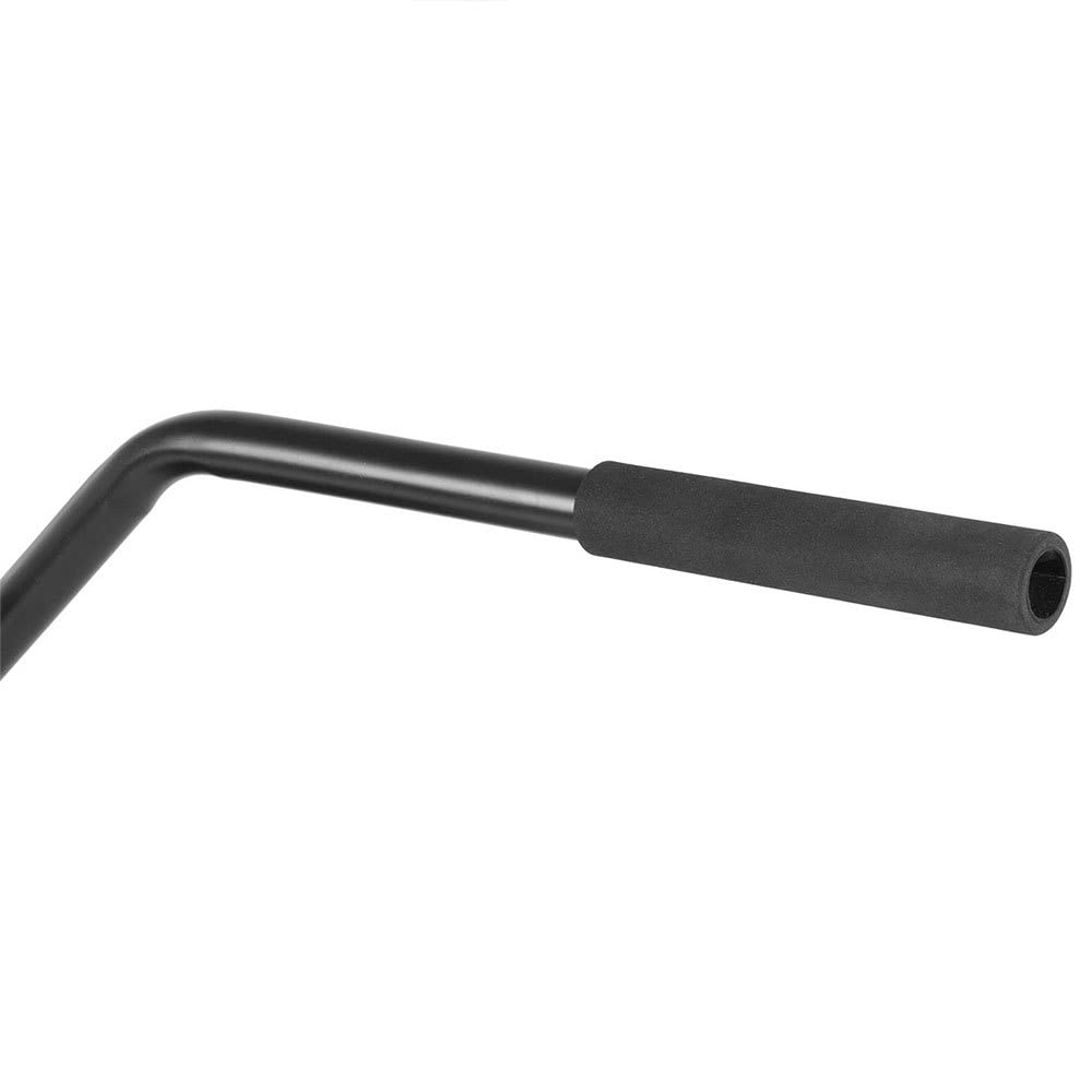 M-Wave HD, Testa Manuale per rimorchio Fold con Impugnatura in gommapiuma, Gancio montabile Unisex-Adulti, Nero