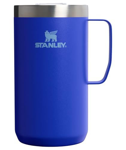 Image of STANLEY Everyday Camp Mug 24oz | Drink Through Lid | Cup for Coffee, Tea and Drinks | Insulated Stainless Steel Coffee Mug | BPA-Free | Cobalt