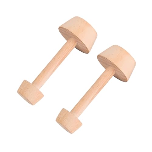 GOUDOGEDC 2Pcs Tart Tamper - Double Side Wooden Egg Mold DIY Cake Pastry Pusher for Kitchen Party Baking Tools Pie and Quiche Pans