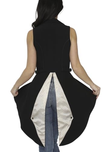 Pretty Attitude Gothic Two Tone Vest Sleeveless Tailcoat Jacket Cosplay Coat4