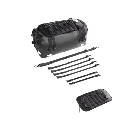 Sacoche moto voyage étanche 40L noire pour les grands trajets
