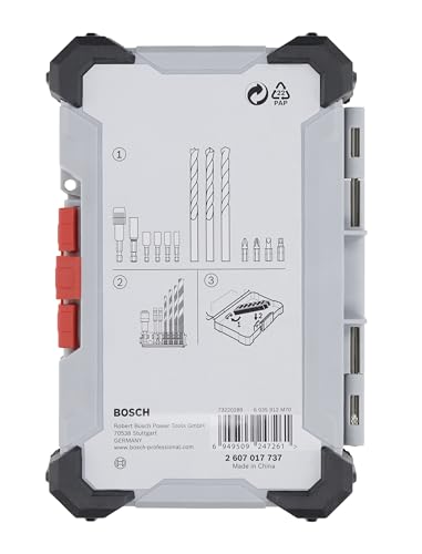 Bosch 1x Leere Pick and Click Aufbewahrungsbox (197 x 110,5 mm, Professional Zubehör Schraubendreher, Bohrschrauber)
