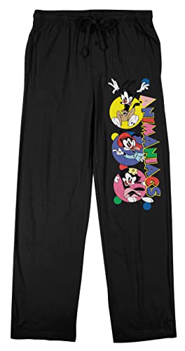 Animaniacs Warner Brothers and Dot Men's Black Sleep Pajama Pants