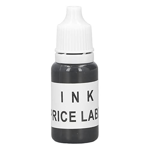 Kit de Recarga de Tinta de 10ML, Recarga de Tinta de Etiquetadora de Precio, Reemplazo de Tinta de Carbono, Negro para Rodillo de Máquina de Etiquetado Cover