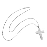 NULYLU Colgante Cruz Fútbol Acero Inoxidable con Versículo Bíblico Collar Deportivo Religioso para Comunión y Confirmación Unisex