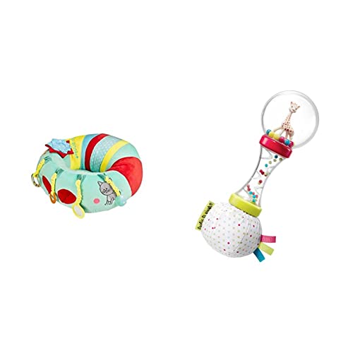 Sophie La Girafe Baby Seat and Play Tapis de Jeux & Hochet Soft Maracas Sophie la girafe - Jouet d'éveil adapté aux mains de bébé - Développe la...