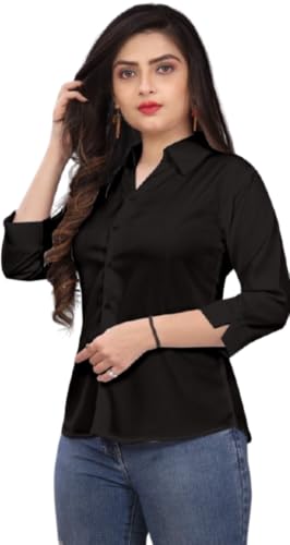 FOSTRIC Women Regular Fit Solid Spread Collar Formal Shirt