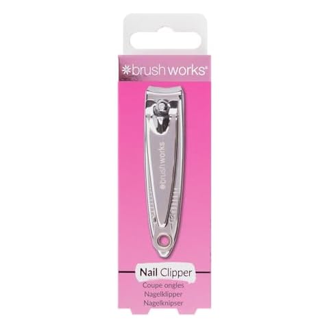 Brushworks Nail Clipper with File and Cleaner Cover