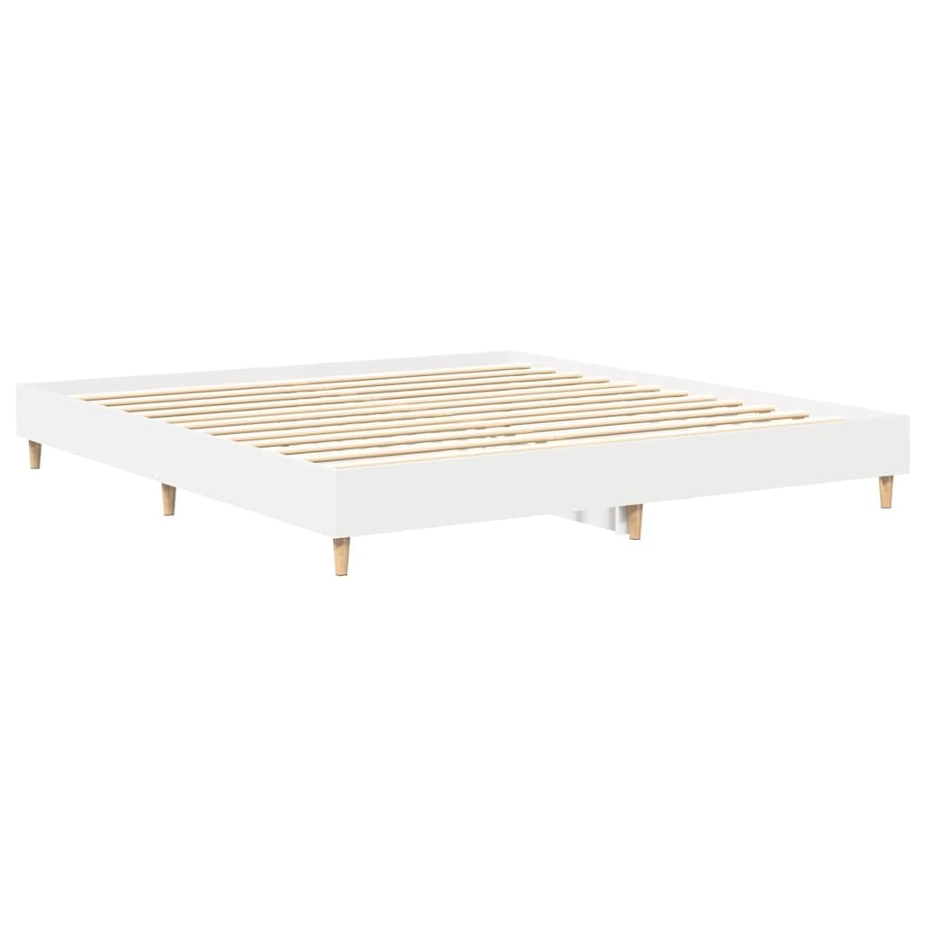 Giroletto basso in legno multistrato bianco per bambini 160x200cm | Giroletto senza Materasso Bianco 160x200cm in Legno Multistrato con Doghe Incluse Letto Basso per Bambini Cameretta