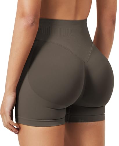 Image of VOYJOY Women Workout Impact Shorts 2.5 inch / 3.6 inch / 4.5 inch / 6 inch Scrunch Butt Booty | Tummy Control, High Waisted, Bike Short, Gentle Compression, for Women