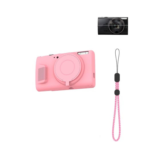 For �L���m�� PowerShot ELPH360HS/ELPH360HSA/IXY650/IXUS285HS �p �V���R���P�[�X�yYANMONGI�z�J�����ی�J�o�[ �h�� �L�Y�h�~ �����J�b�g ���􂢉\ �y�� (�s���N)