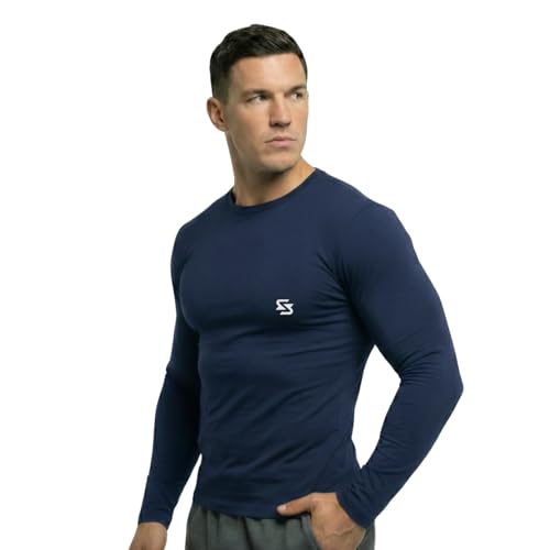 Image of Men's Compression Shirts Long Sleeve, Base-Layer Quick Dry Workout T Shirts Sports,Gym, Running T-Shirt