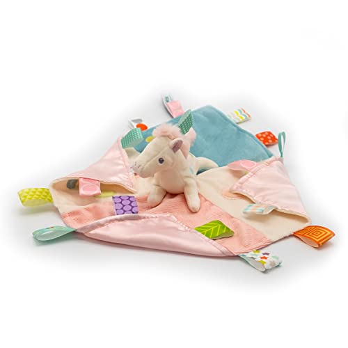 Image of Taggies Soothing Sensory Stuffed Animal Security Blanket, Painted Pony, 13 x 13-Inches (Pack of 2)