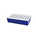 Othmro 1Pcs Acrylic Test Tube Rack Holder, 50Well Centrifuge Tube Holder, Rectangular Plastic Stand Bracket Rack Test Tube Rack for Labortory Holder Party Favors Decoration Blue