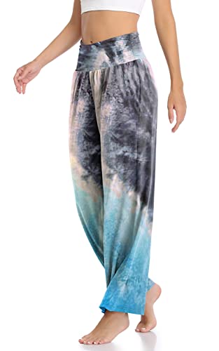 Image of TARSE Womens Wide Leg Pants Casual Loose Yoga Sweatpants Comfy Lounge Pajama Flowy Pants Pockets