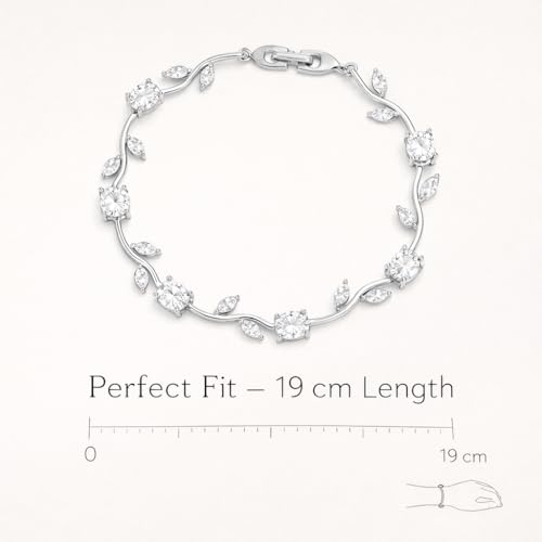 Image of Trending Tulip Bracelet for Women Stylish | Silver and Gold Toned Crystal Floral Tulip Bracelet for Girls & Women | Rapunzel Inspired | Romantic Gift Jewellery