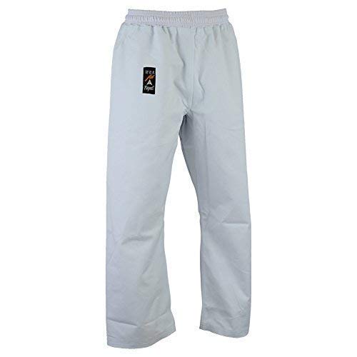 Playwell Karate Heavy Weight Canvas Trousers White 14oz - Elasticated Waist (4/170cm)