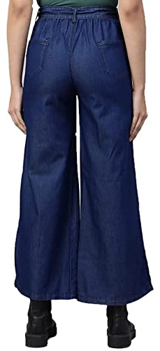 Image of ADBUCKS Women's High-Rise Cotton Light Weight Denim Parallel Loose Fit Jegging