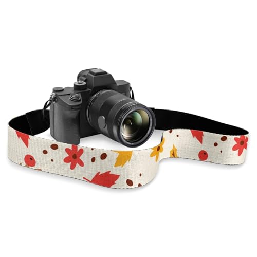 Sepetwhos Maple Leaves Camera Strap Adjustable Neck Shoulder & Crossbody Strap with Quick Release Buckles Wide Camera Camcorder Shoulder Neck Strap Belt Great Gift for Photographers