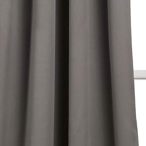 Lush Decor, Dark Gray Curtains-Grommet Panel with with Insulated Blackout Lining, Room Darkening Window Set (Pair), 120" L - Image 3