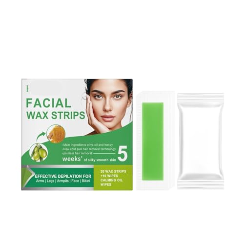 KLYso Bandas De Cera Facial Rápidas Y Suaves For Una Depilación Sin Esfuerzo: Preformuladas, Sin Necesidad De Calor, Depiladoras Portátiles For Labios Y Rostro.(3PCS)