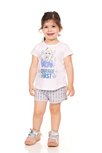 Disney Toddler Girls 3 Piece Frozen Tank, T-Shirt, And Shorts Lounge Set Blue 2T #TOP1