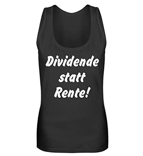 Débardeur Dividende au Lieu de Rente vêtement investisseuse bourse femme noir L
