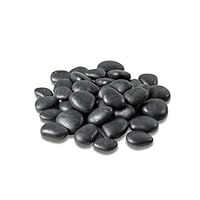 Kalapanta - Dekosteine ​​aus recyceltem Kunststoff für Vasen, Malerei, Aquarien, Garten (Schwarz, Ø 2-5 cm | etwa 75 Stück)