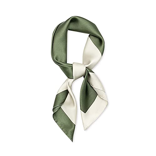 Fashion Silk Scarves Women Stripe Color Block Geometric Large Square Scarf 90x90 Commuting Style Neck Scarf Bandana