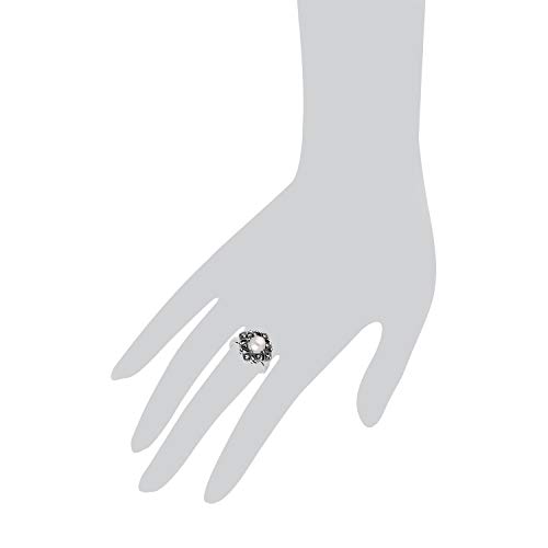 Image of Gemondo USA Pearl & Marcasite Sterling Silver Ring
